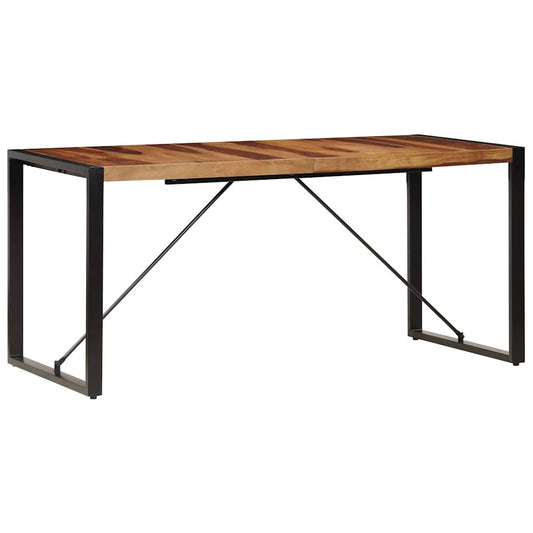 Tavolo da Pranzo 160x80x75 cm in Legno Massello di Acacia