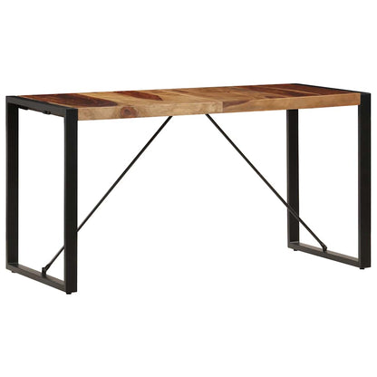 Tavolo da Pranzo 140x70x75 cm in Legno Massello di Acacia