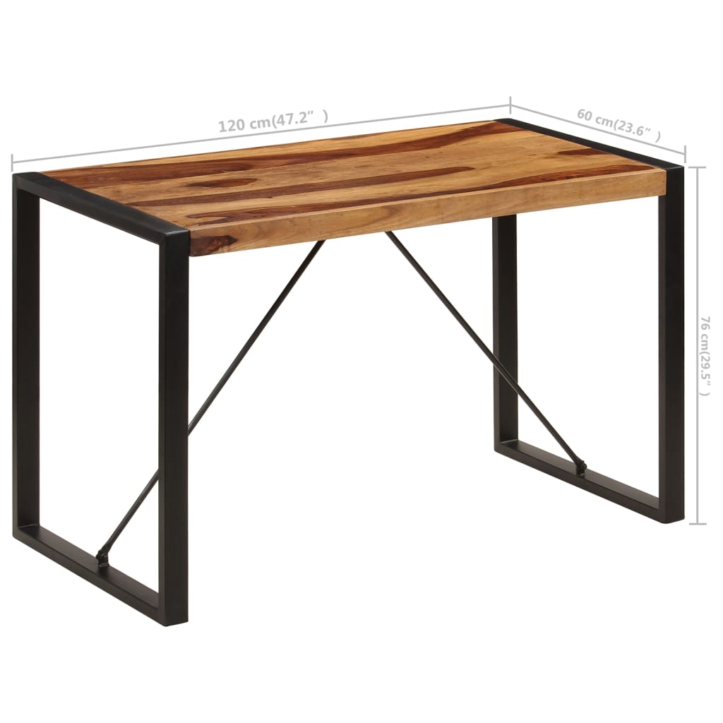 Tavolo da Pranzo 120x60x76 cm in Legno Massello di Acacia | homemem39