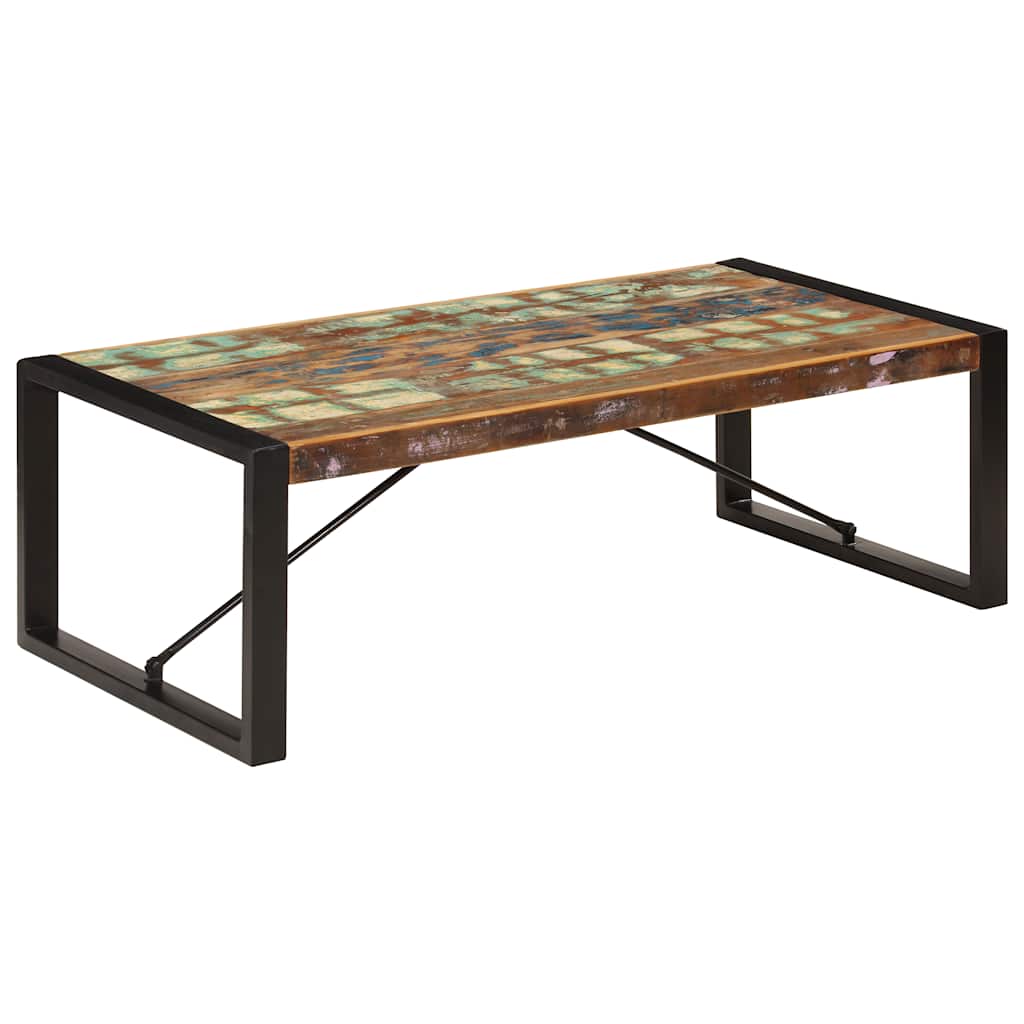 Tavolino da Salotto in Legno Massello di Recupero 120x60x40 cm | homemem39