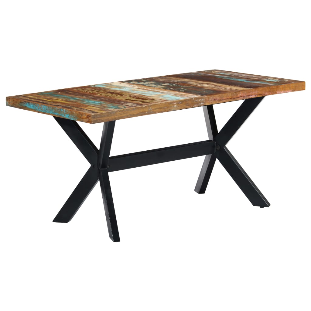 Tavolo da Pranzo 160x80x75 cm in Legno Massello di Recupero | homemem39