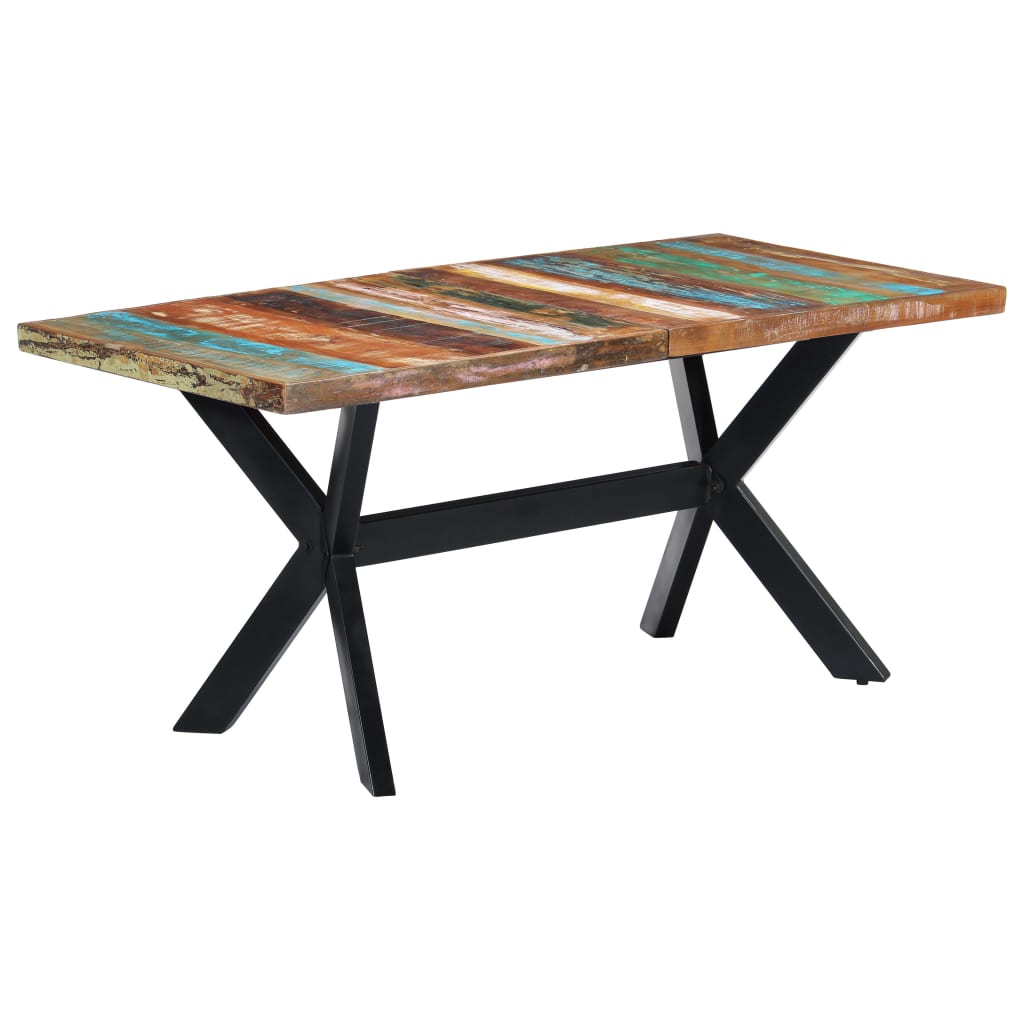 Tavolo da Pranzo 160x80x75 cm in Legno Massello di Recupero