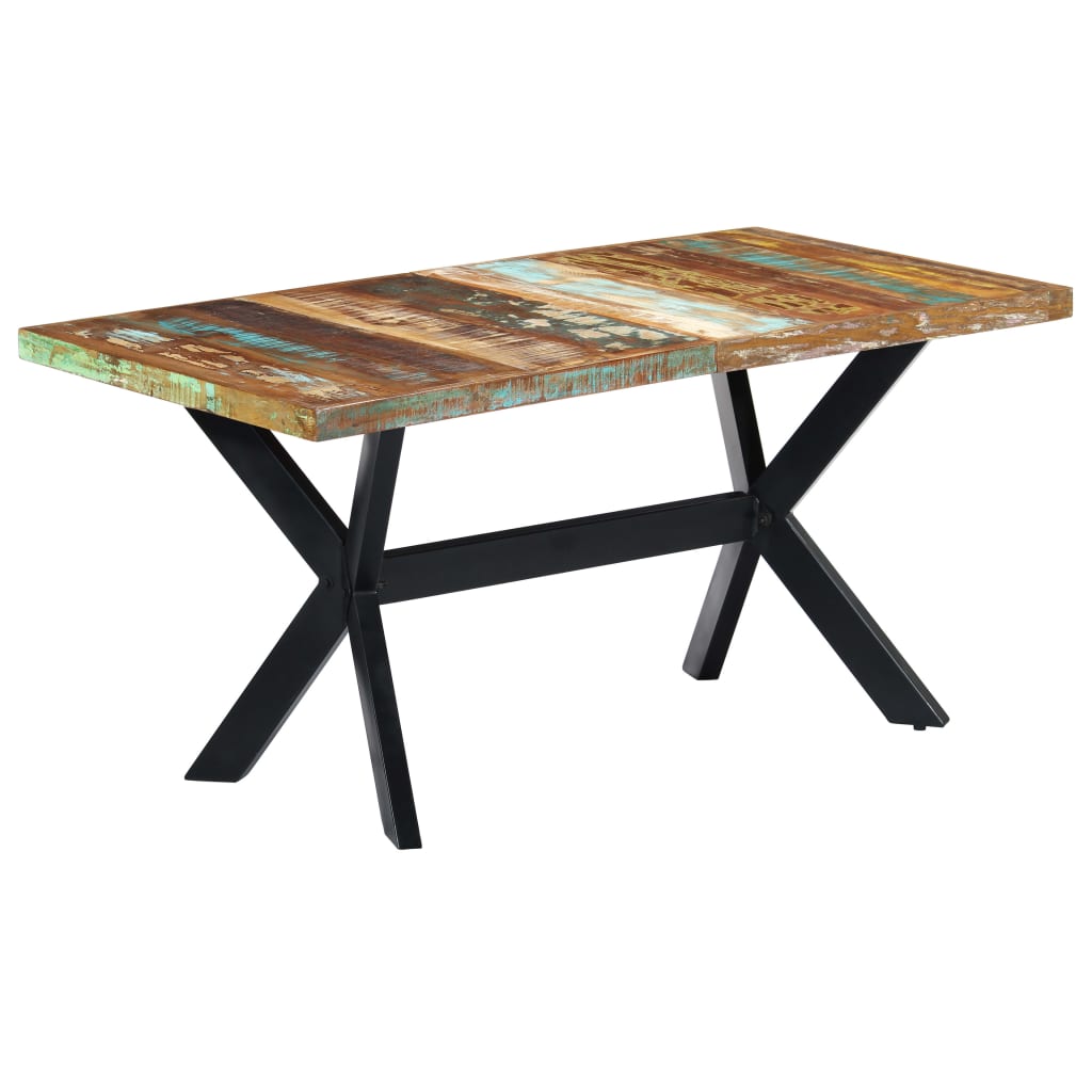 Tavolo da Pranzo 160x80x75 cm in Legno Massello di Recupero | homemem39
