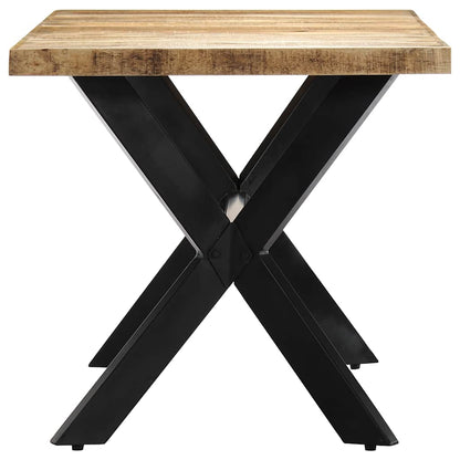 Tavolo da Pranzo 140x70x75 cm in Legno Massello di Mango Grezzo