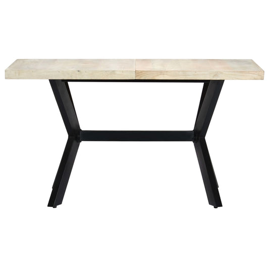 Tavolo da Pranzo 140x70x75 cm Legno Massello di Mango Sbiancato