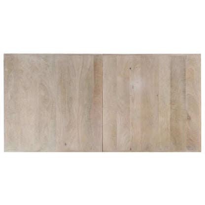 Tavolo da Pranzo 140x70x75 cm Legno Massello di Mango Sbiancato | homemem39