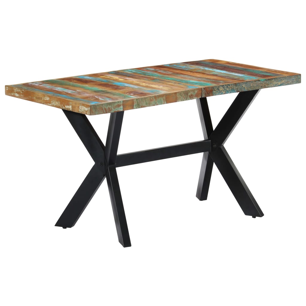 Tavolo da Pranzo 140x70x75 cm in Legno Massello di Recupero | homemem39