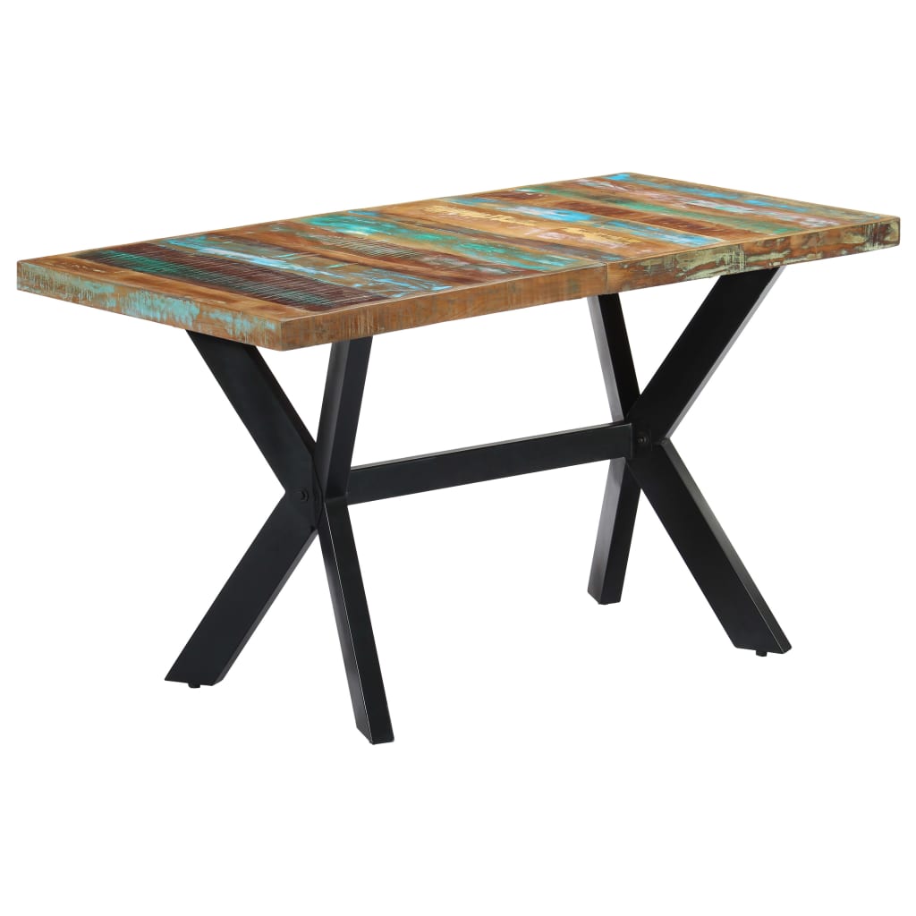 Tavolo da Pranzo 140x70x75 cm in Legno Massello di Recupero | homemem39