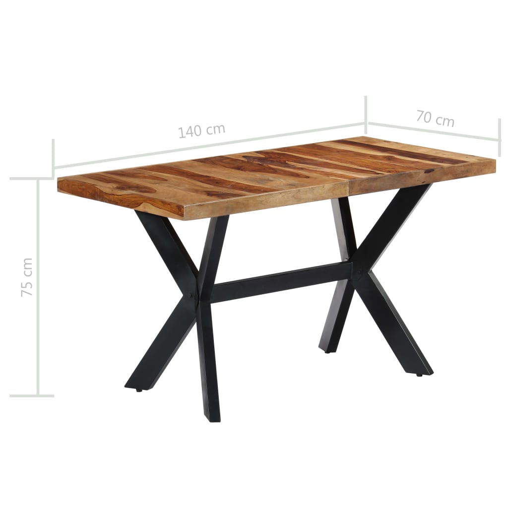 Tavolo da Pranzo 140x70x75 cm in Legno Massello di Acacia | homemem39
