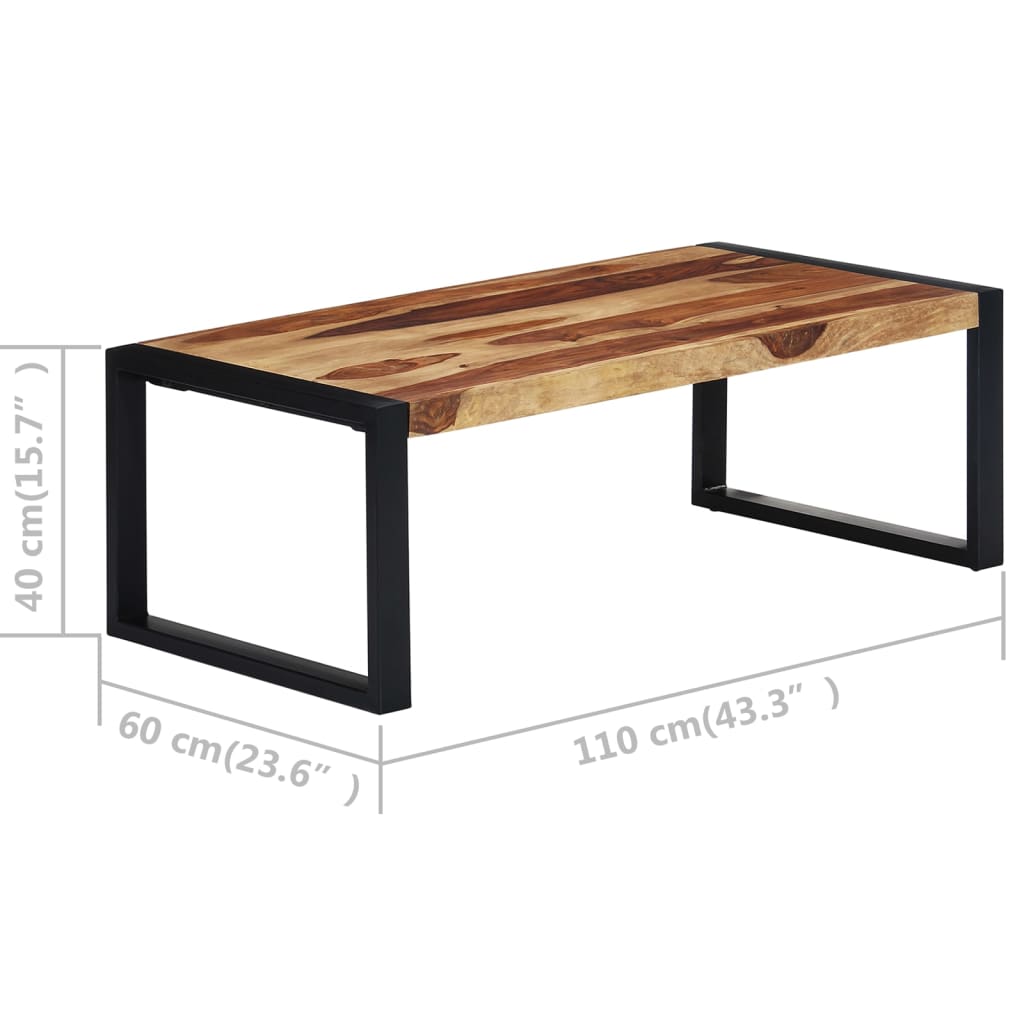 Tavolino da Salotto 110x60x40 cm in Massello di Acacia | homemem39