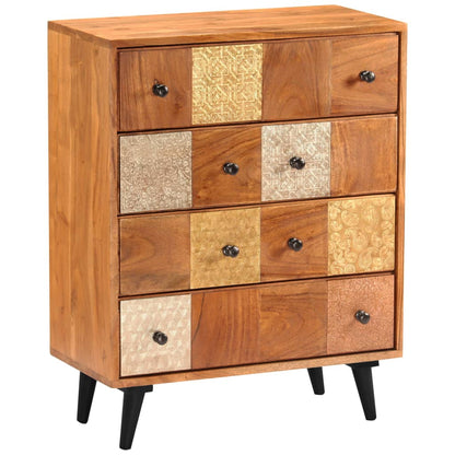 Cassettiera 60x30x75 cm in Legno Massello d'Acacia | homemem39