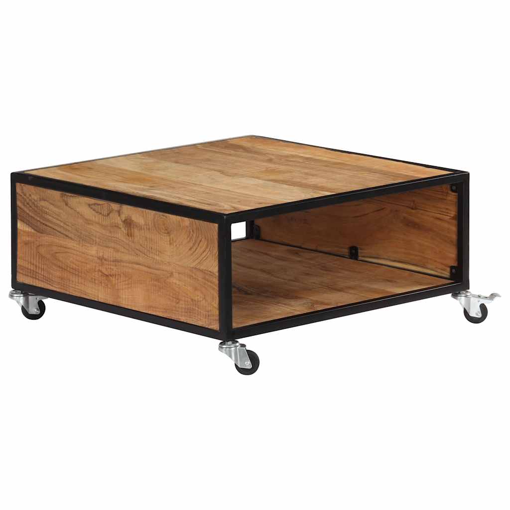 Tavolino da Salotto 70x70x32 cm in Legno Massello d'Acacia