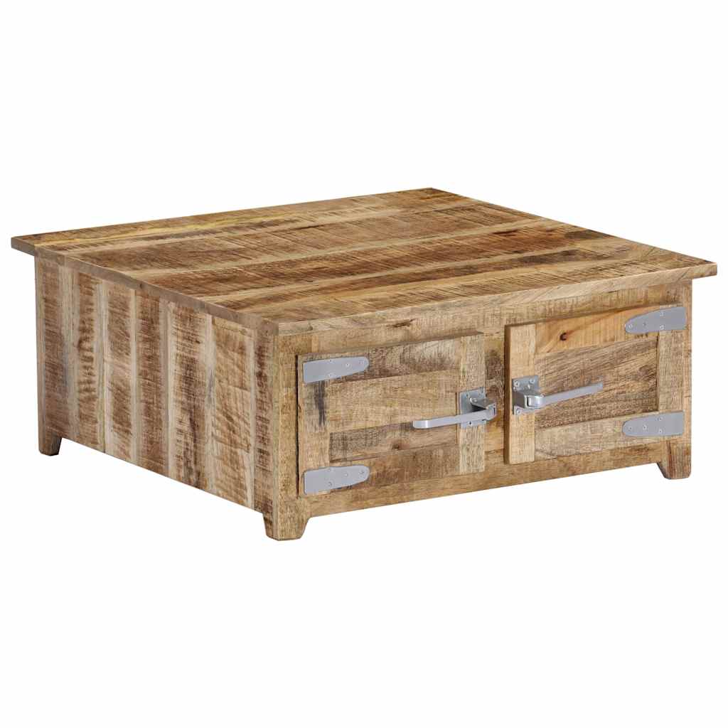 Tavolino da Salotto 70x70x30 cm in Legno Massello di Mango