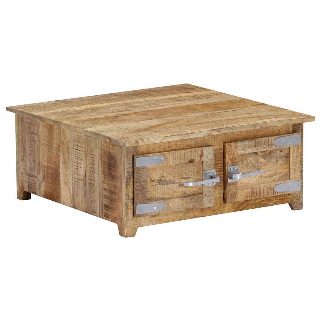Tavolino da Salotto 70x70x30 cm in Legno Massello di Mango