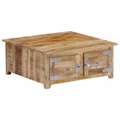 Tavolino da Salotto 70x70x30 cm in Legno Massello di Mango