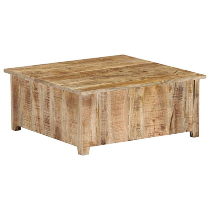 Tavolino da Salotto 70x70x30 cm in Legno Massello di Mango