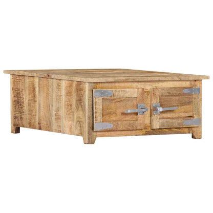 Tavolino da Salotto 70x70x30 cm in Legno Massello di Mango