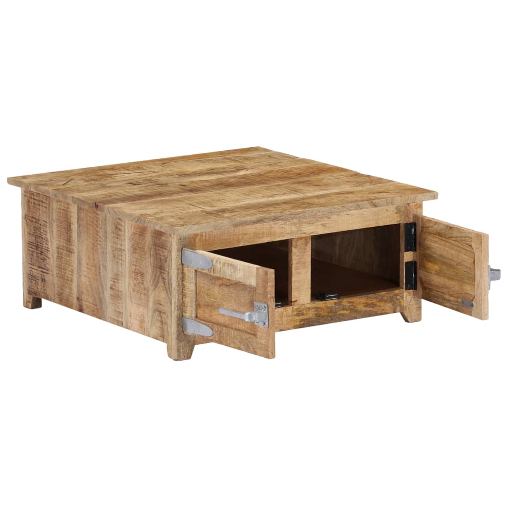 Tavolino da Salotto 70x70x30 cm in Legno Massello di Mango