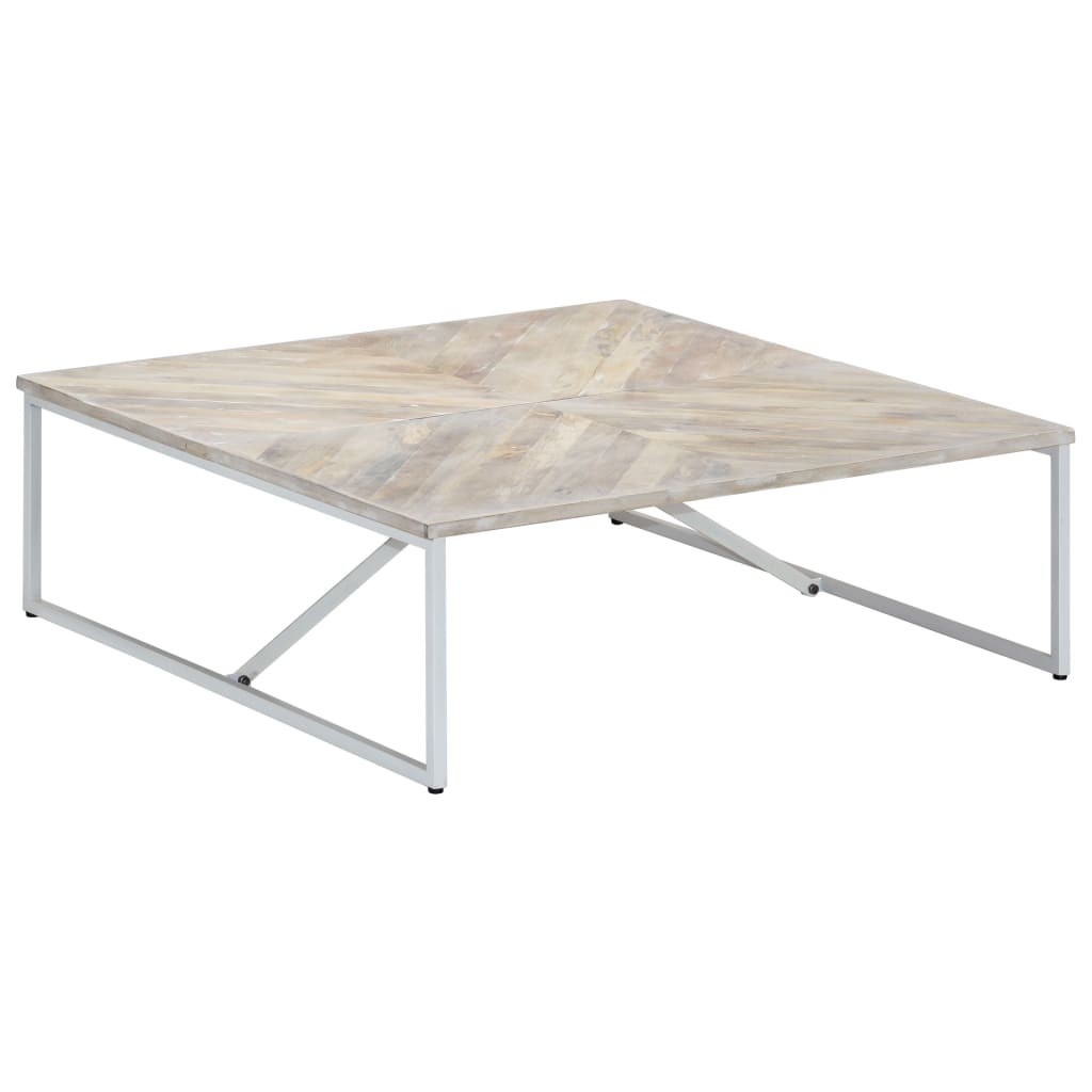 Tavolino da Salotto 110x110x36 cm in Legno Massello di Mango | homemem39