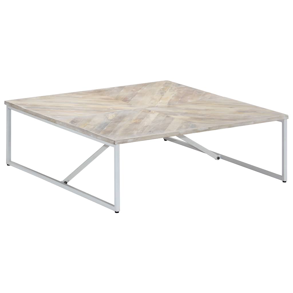 Tavolino da Salotto 110x110x36 cm in Legno Massello di Mango