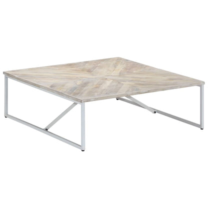 Tavolino da Salotto 110x110x36 cm in Legno Massello di Mango