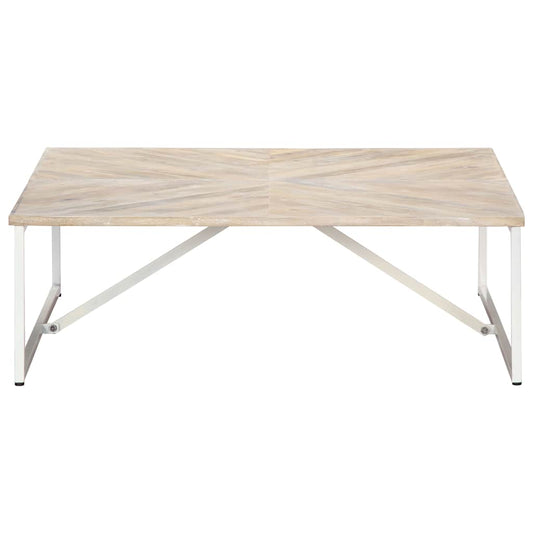Tavolino da Salotto 110x110x36 cm in Legno Massello di Mango