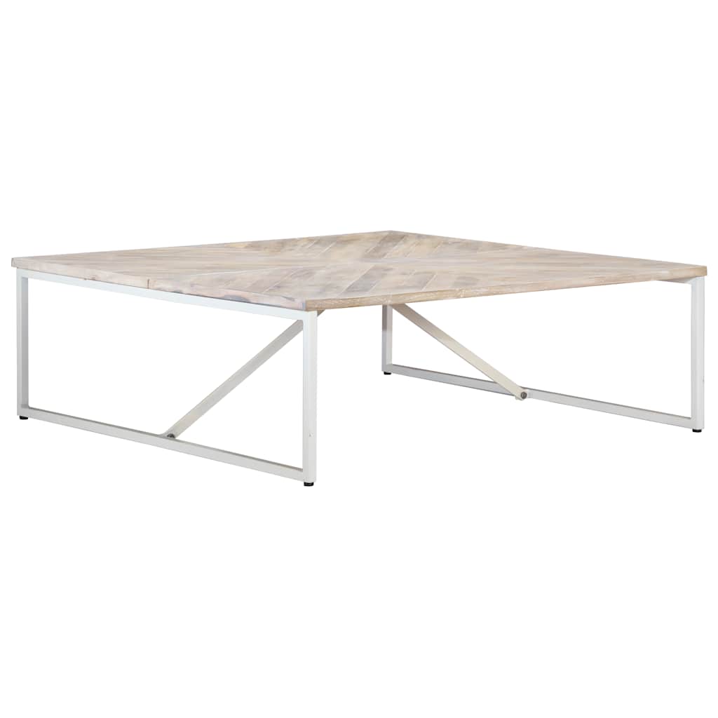 Tavolino da Salotto 110x110x36 cm in Legno Massello di Mango