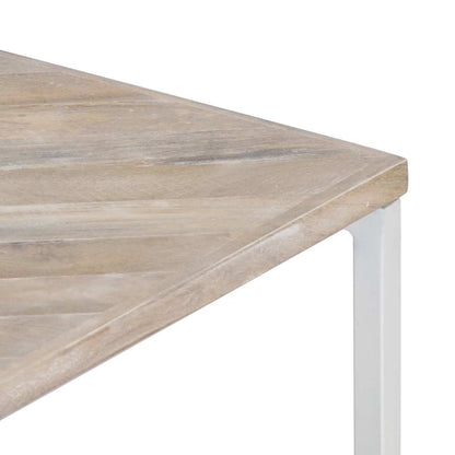 Tavolino da Salotto 110x110x36 cm in Legno Massello di Mango