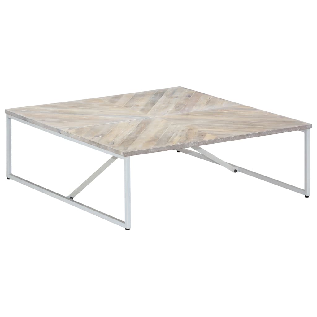 Tavolino da Salotto 110x110x36 cm in Legno Massello di Mango | homemem39