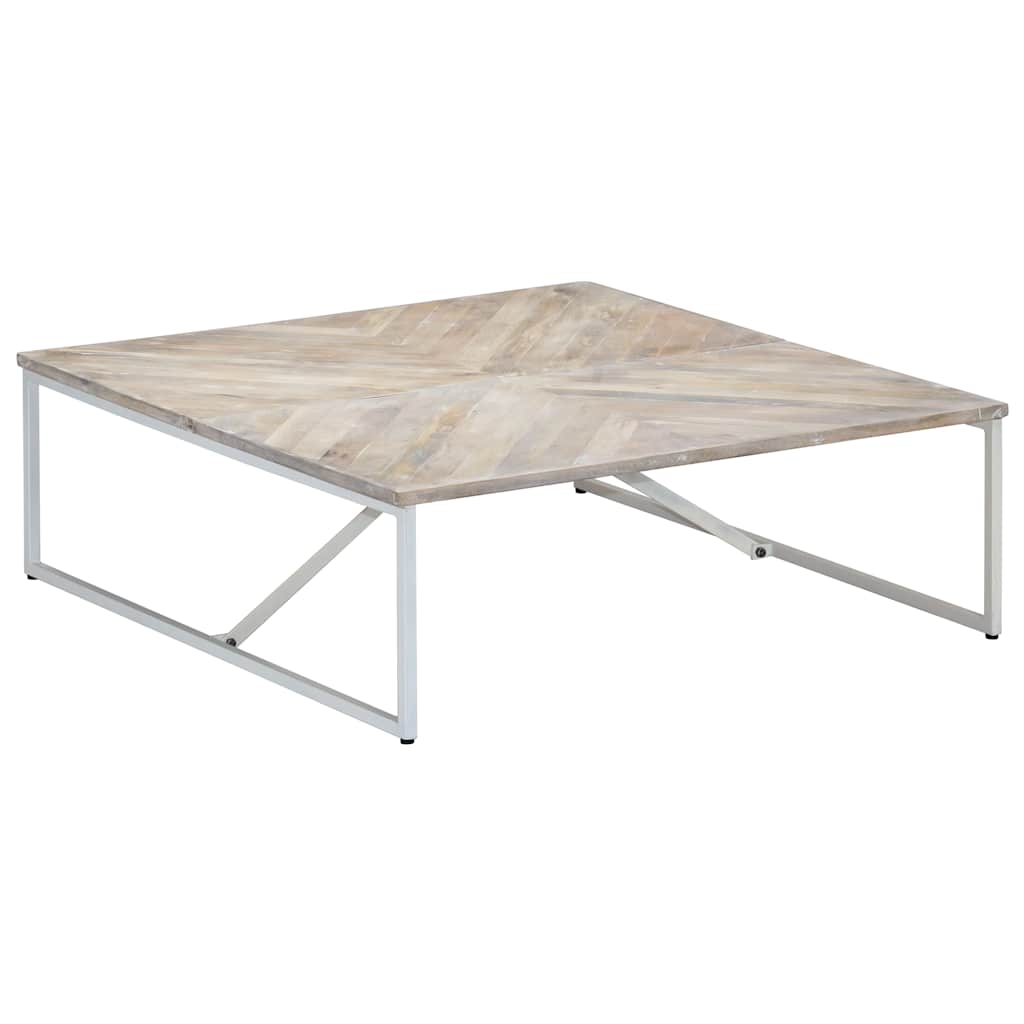 Tavolino da Salotto 110x110x36 cm in Legno Massello di Mango