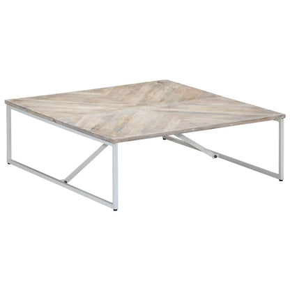 Tavolino da Salotto 110x110x36 cm in Legno Massello di Mango