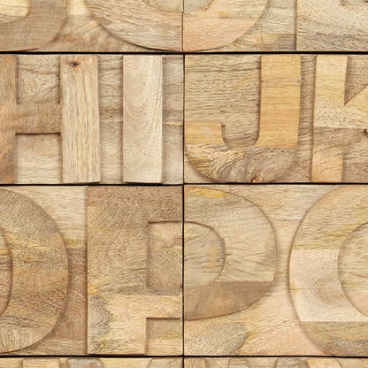 Mobile Alfabeto 6 Cassetti 120x35x79 cm in Legno Massello Mango | homemem39