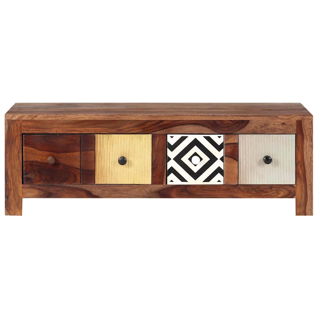 Tavolino da Salotto 90x50x30 cm in Legno Massello di Acacia