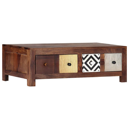 Tavolino da Salotto 90x50x30 cm in Legno Massello di Acacia