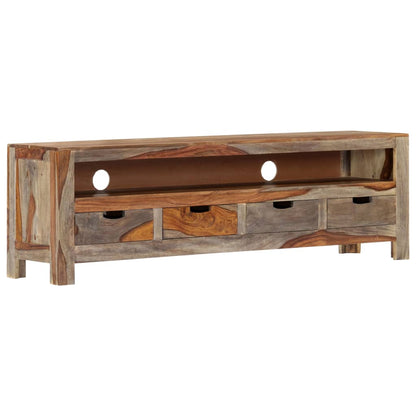 Mobile Porta TV in Legno Massello di Acacia 130x30x40 cm - homemem39