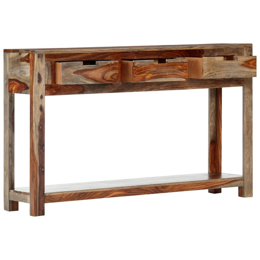 Tavolo Consolle con 3 Cassetti 120x30x75 cm Legno di Acacia | homemem39