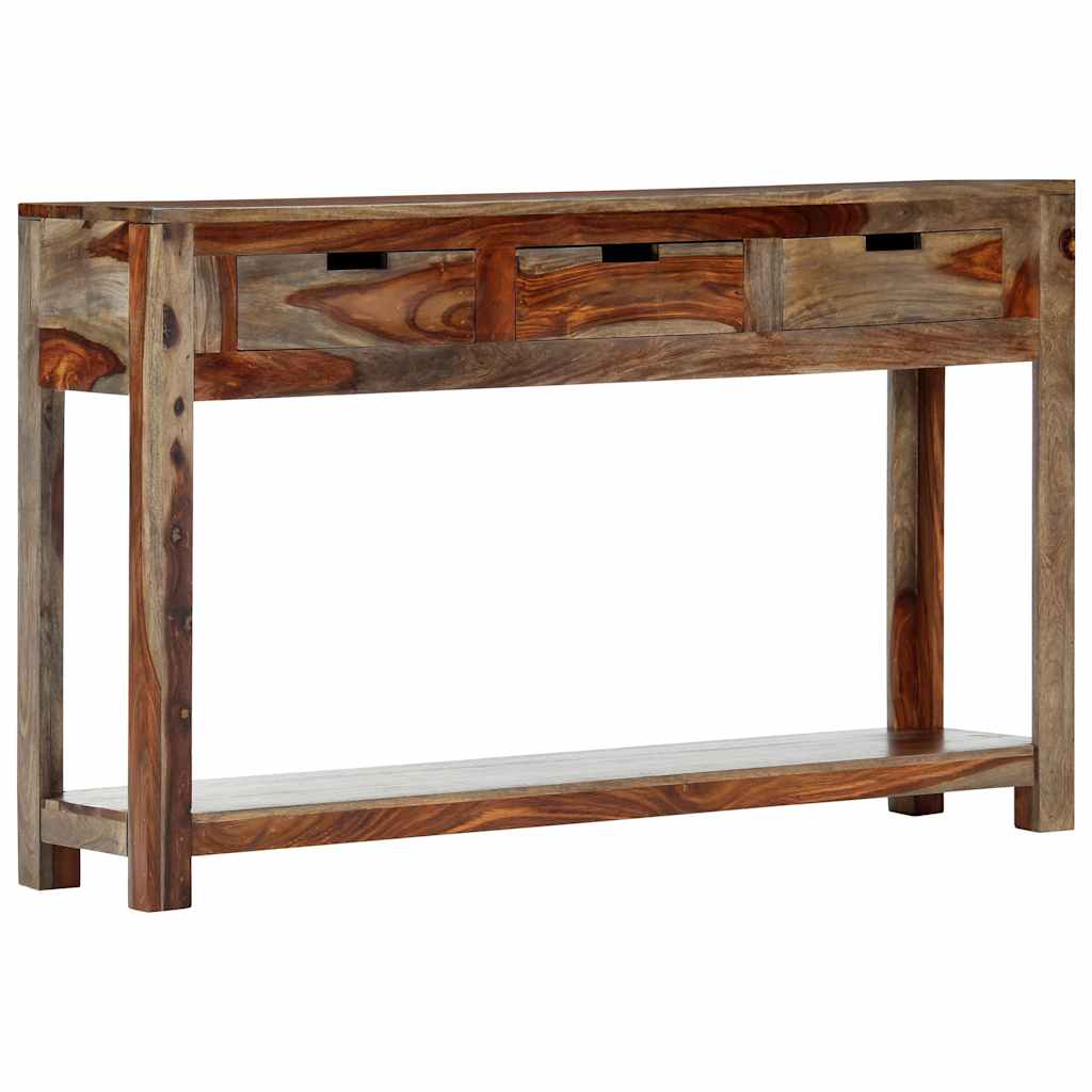 Tavolo Consolle con 3 Cassetti 120x30x75 cm Legno di Acacia