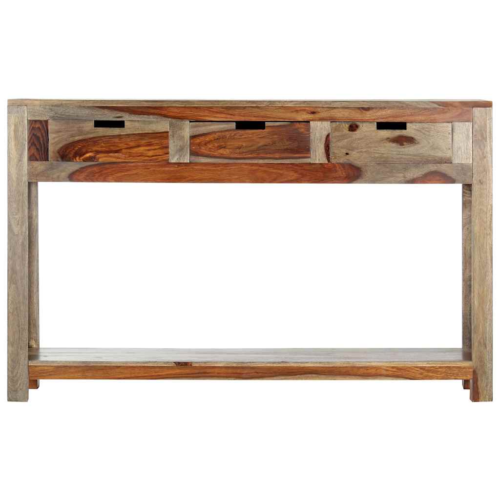 Tavolo Consolle con 3 Cassetti 120x30x75 cm Legno di Acacia