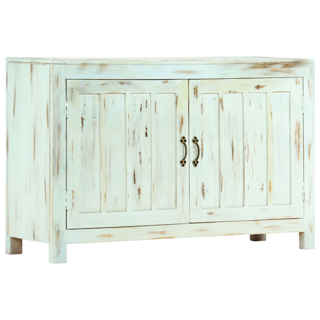 Credenza Azzurra 110x35x70 cm in Legno Massello di Mango - homemem39
