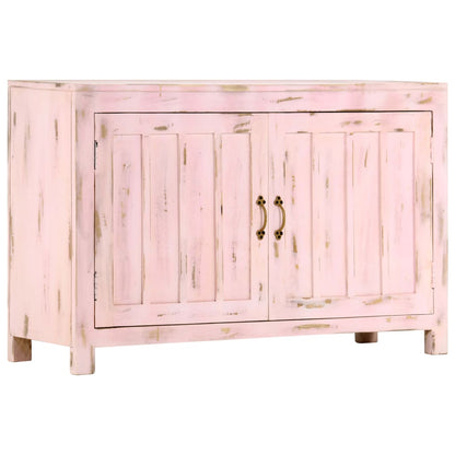 Credenza Rosa Chiaro 110x35x70 cm in Legno Massello di Mango