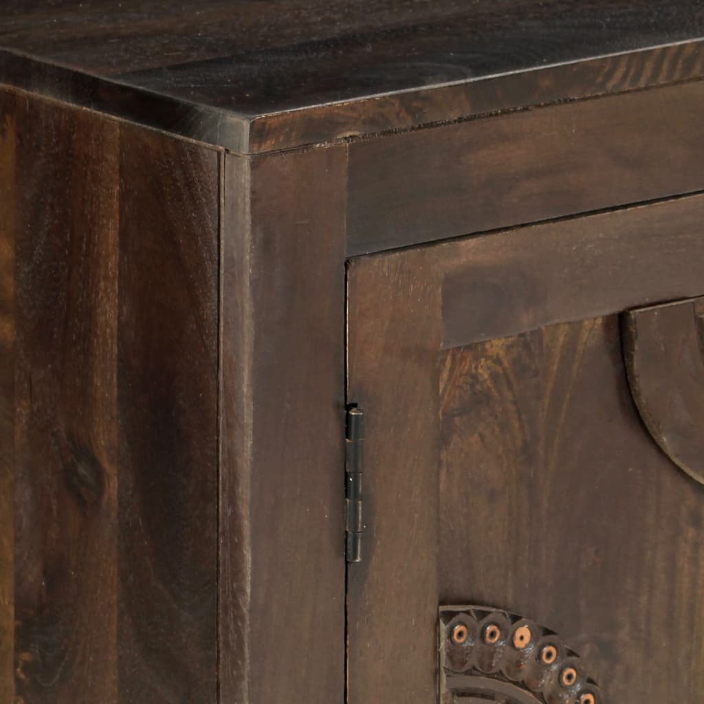 Credenza con Design Intagliato 110x35x70 cm in Legno di Mango | homemem39