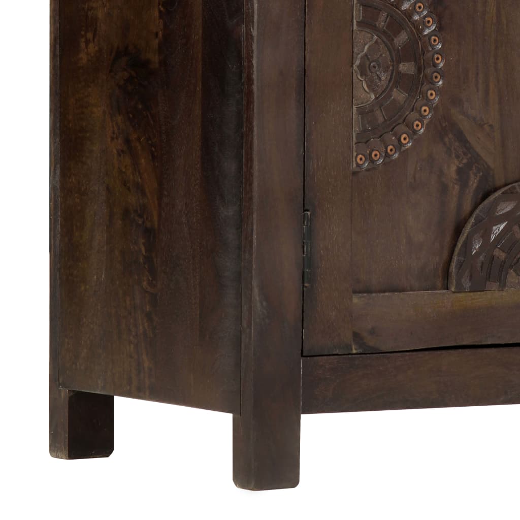 Credenza con Design Intagliato 110x35x70 cm in Legno di Mango | homemem39