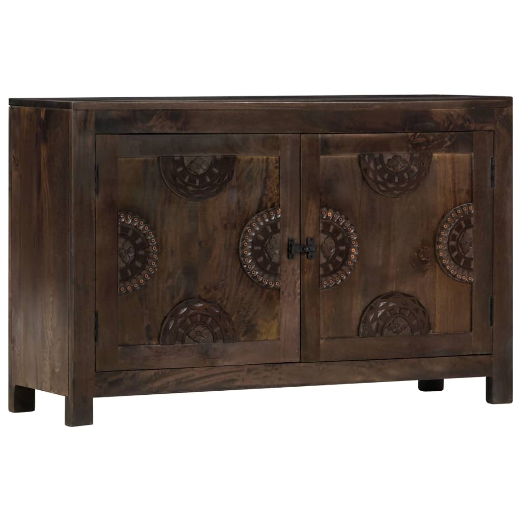 Credenza con Design Intagliato 110x35x70 cm in Legno di Mango | homemem39