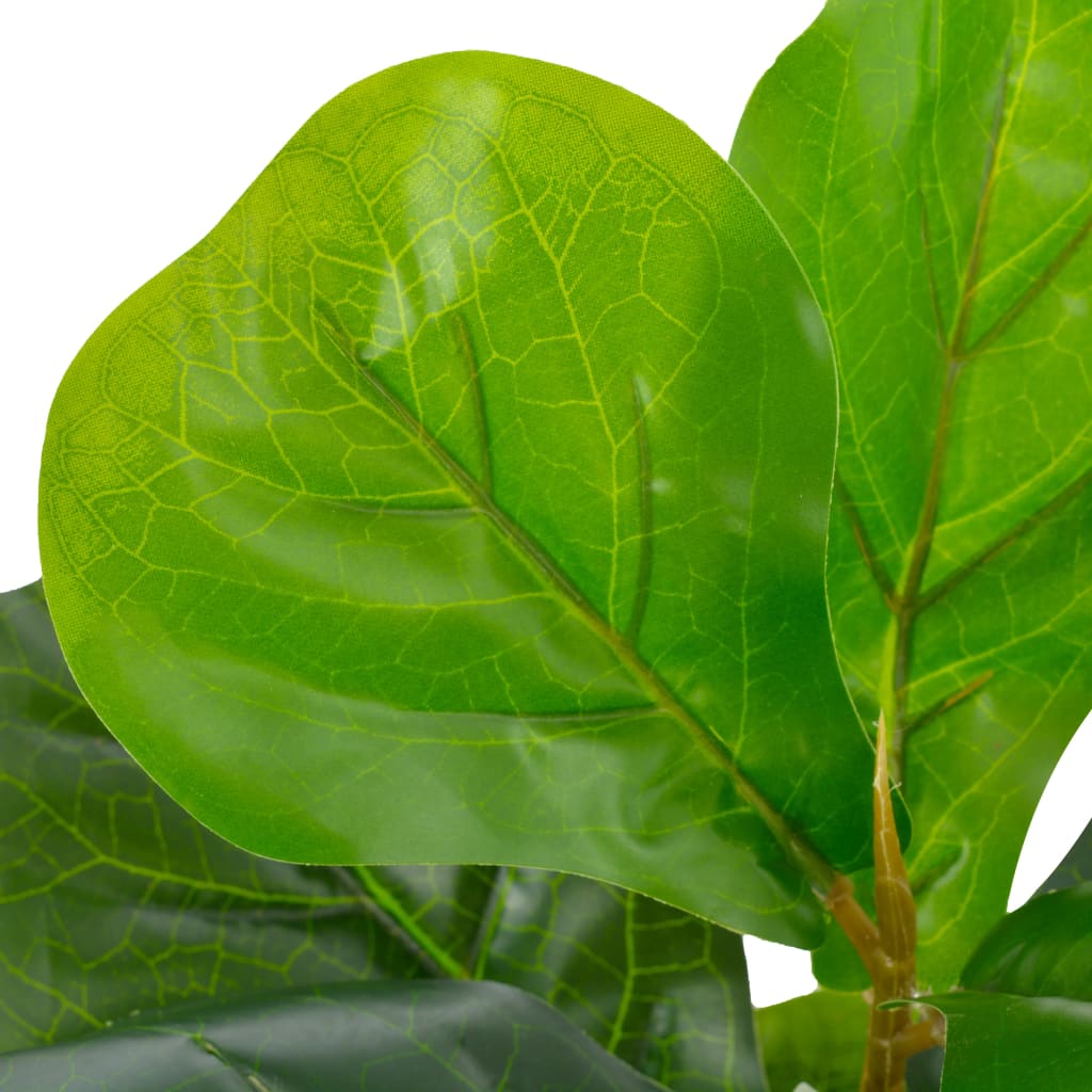 Pianta Artificiale di Ficus Lyrata con Vaso Verde 45 cm | homemem39