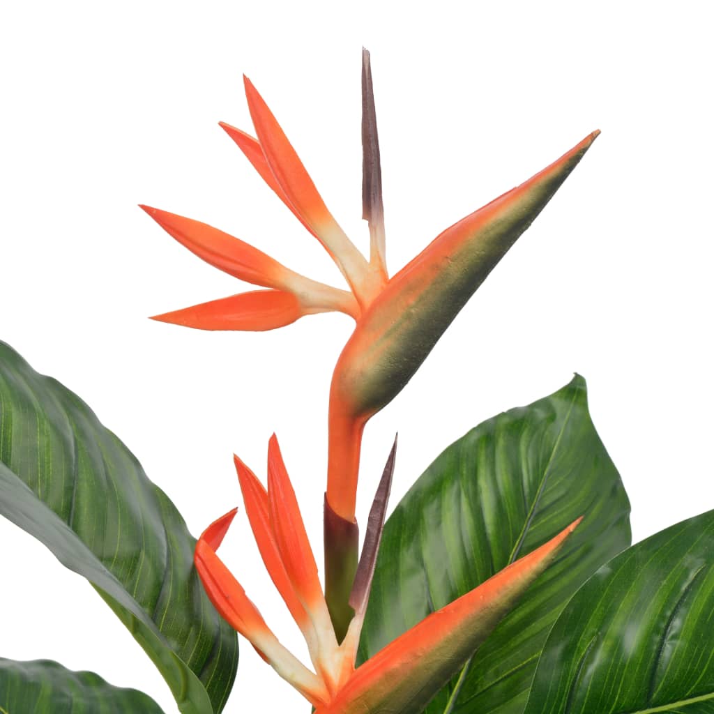 Strelitzia Artificiale con Vaso Rosso 100 cm | homemem39