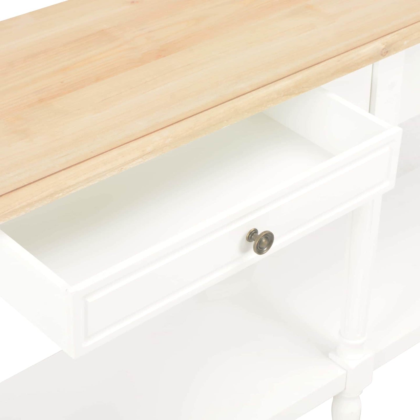 tavolo con cassetto Bianco legno
