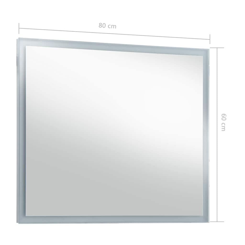 Specchio da Parete a LED per Bagno 80x60 cm - homemem39