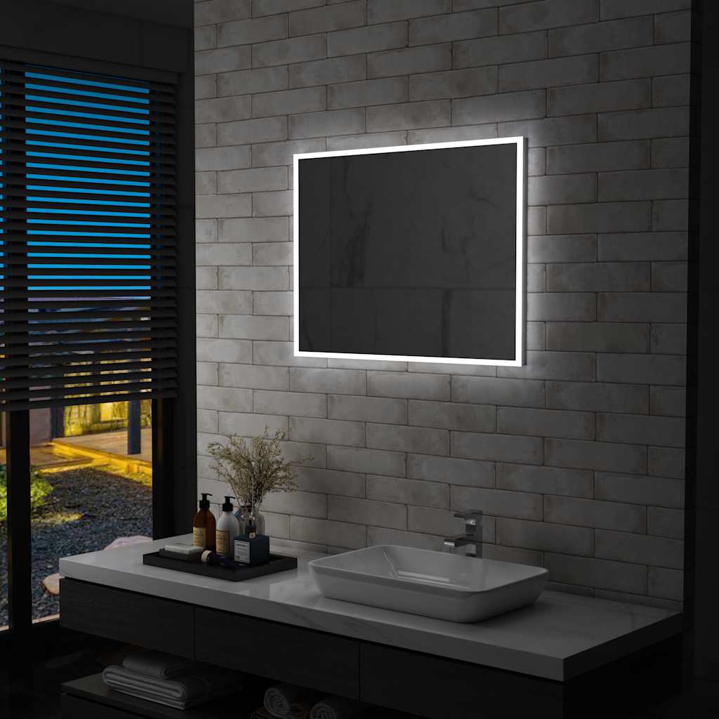 Specchio da Parete a LED per Bagno 80x60 cm | homemem39