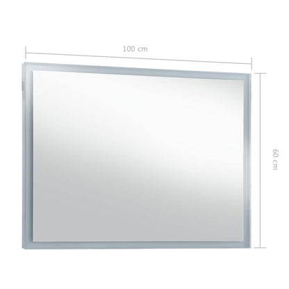 Specchio da Parete a LED per Bagno 100x60 cm - homemem39