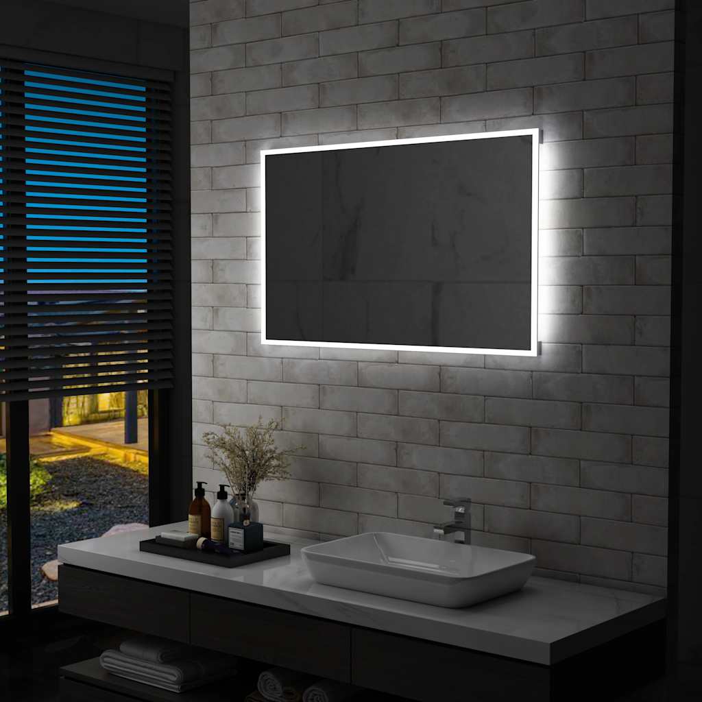 Specchio da Parete a LED per Bagno 100x60 cm - homemem39